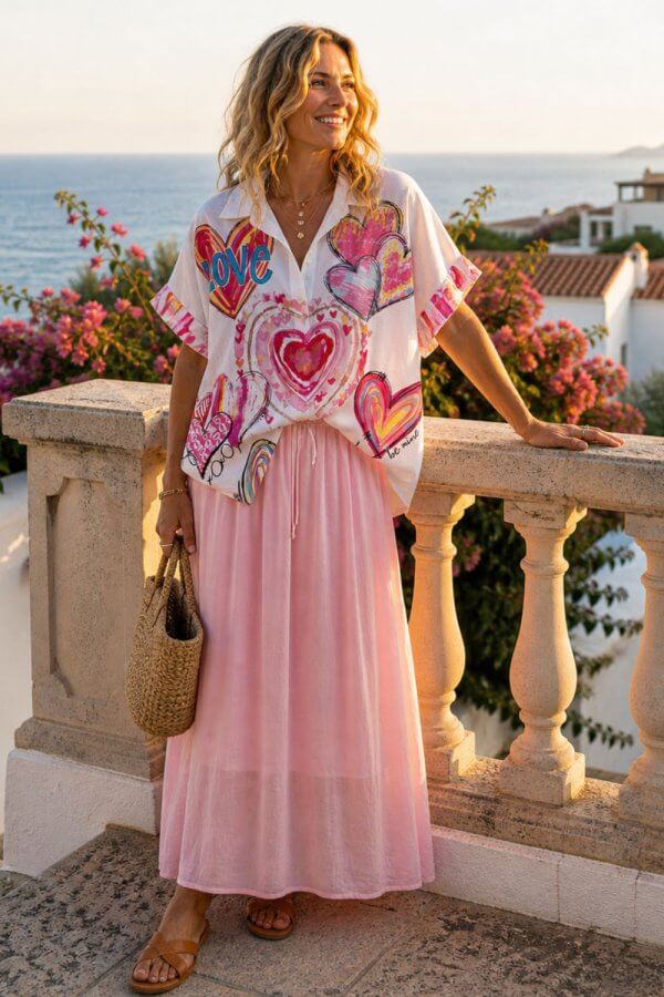 Look bohème chic chemise Bella Love jupe Flora Rose – Jolie Re'belle Couzeix